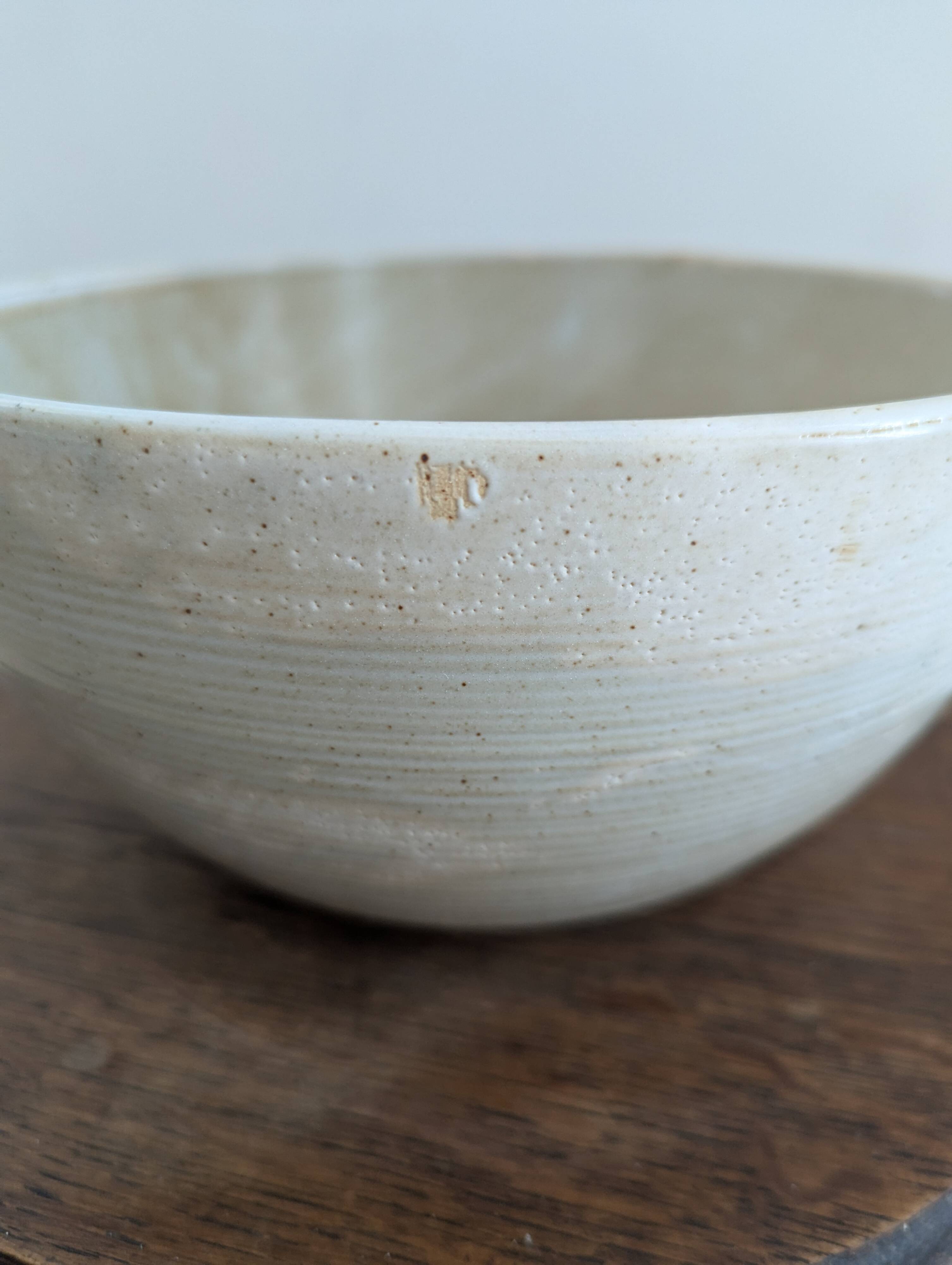 Large vintage stoneware salad bowl