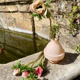 Ancien pied de lampe vase rose