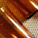 A set of 3 large amber orange glasses Duralex Vintage.