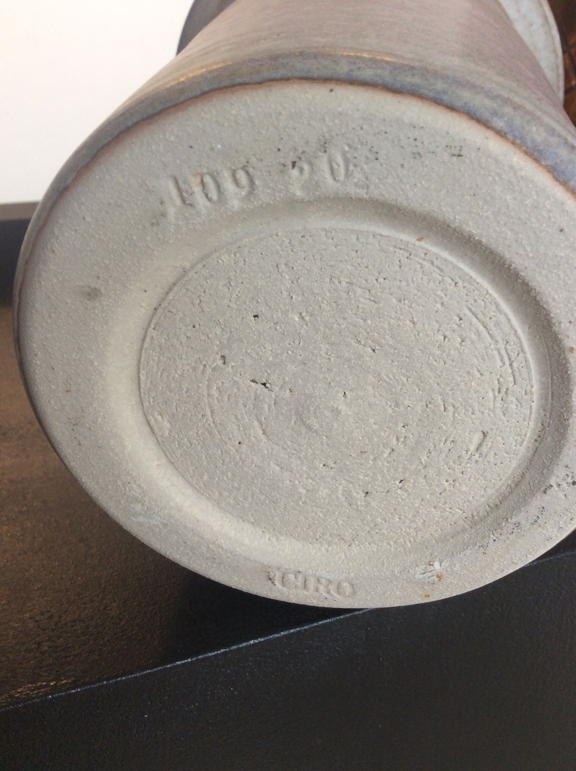 Vintage ciro stoneware vase stamped from the 70s holland