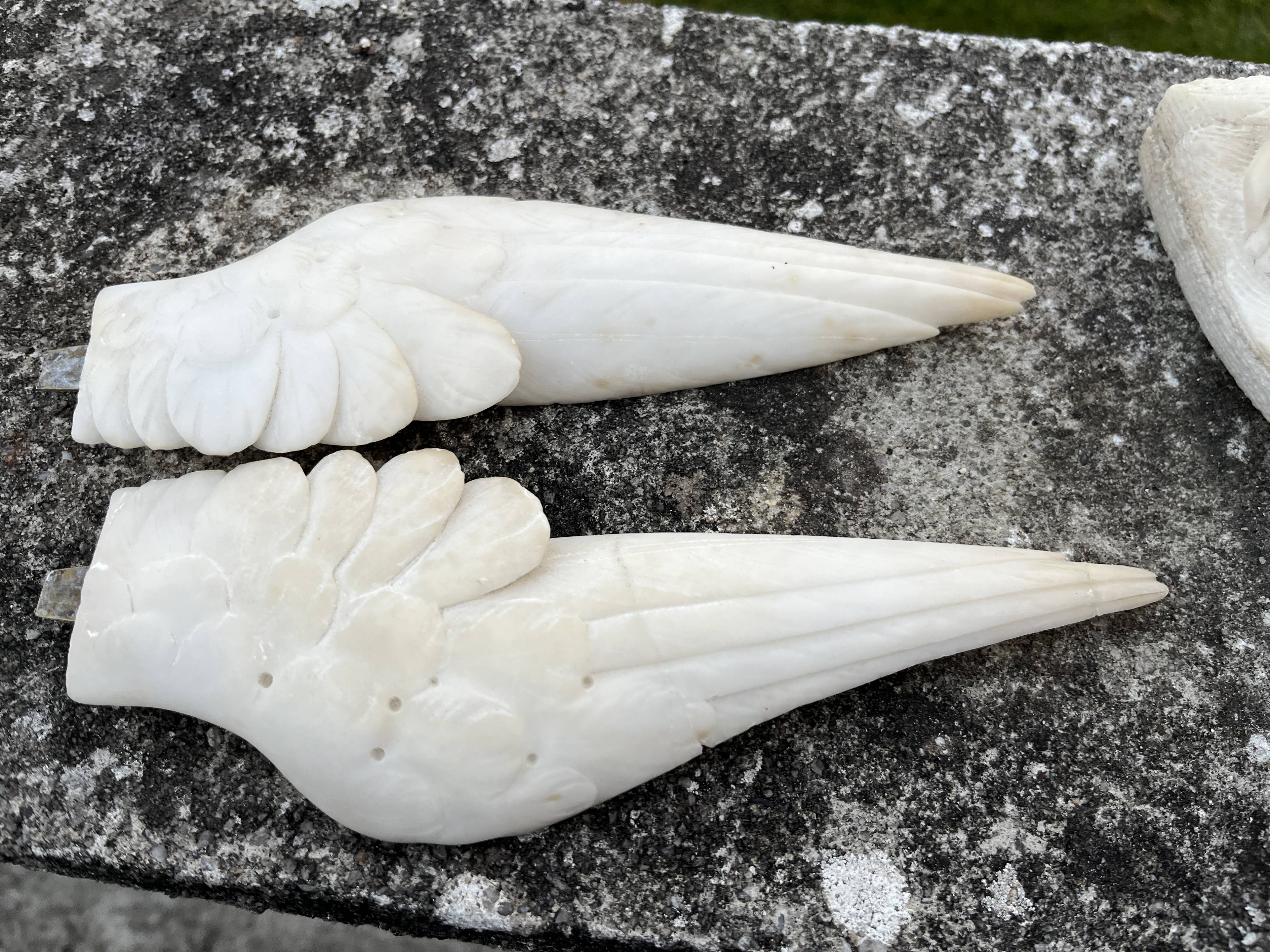 Alabaster sculpture – Psyche revived by Cupid’s kiss – after An