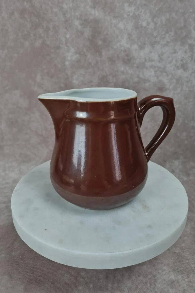 Vintage Apilco brown porcelain jug