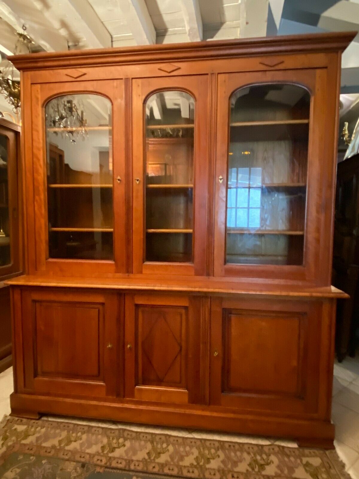 Library 2 bodies in solid blond cherry style Directoire