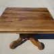 Square table in solid walnut