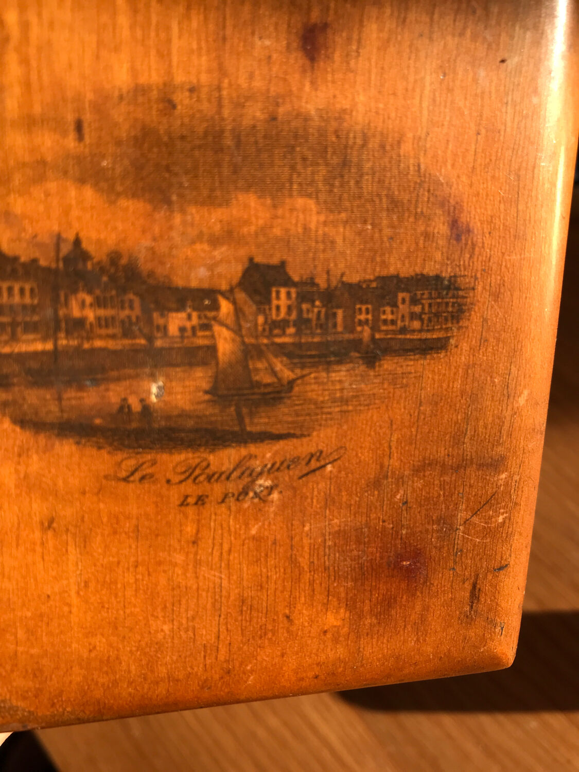 Victorian wooden box Mauchline late 19th century