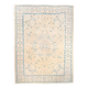 Tapis Persan Vintage Beige Et Bleu à Motifs Floraux, 301x388Cm