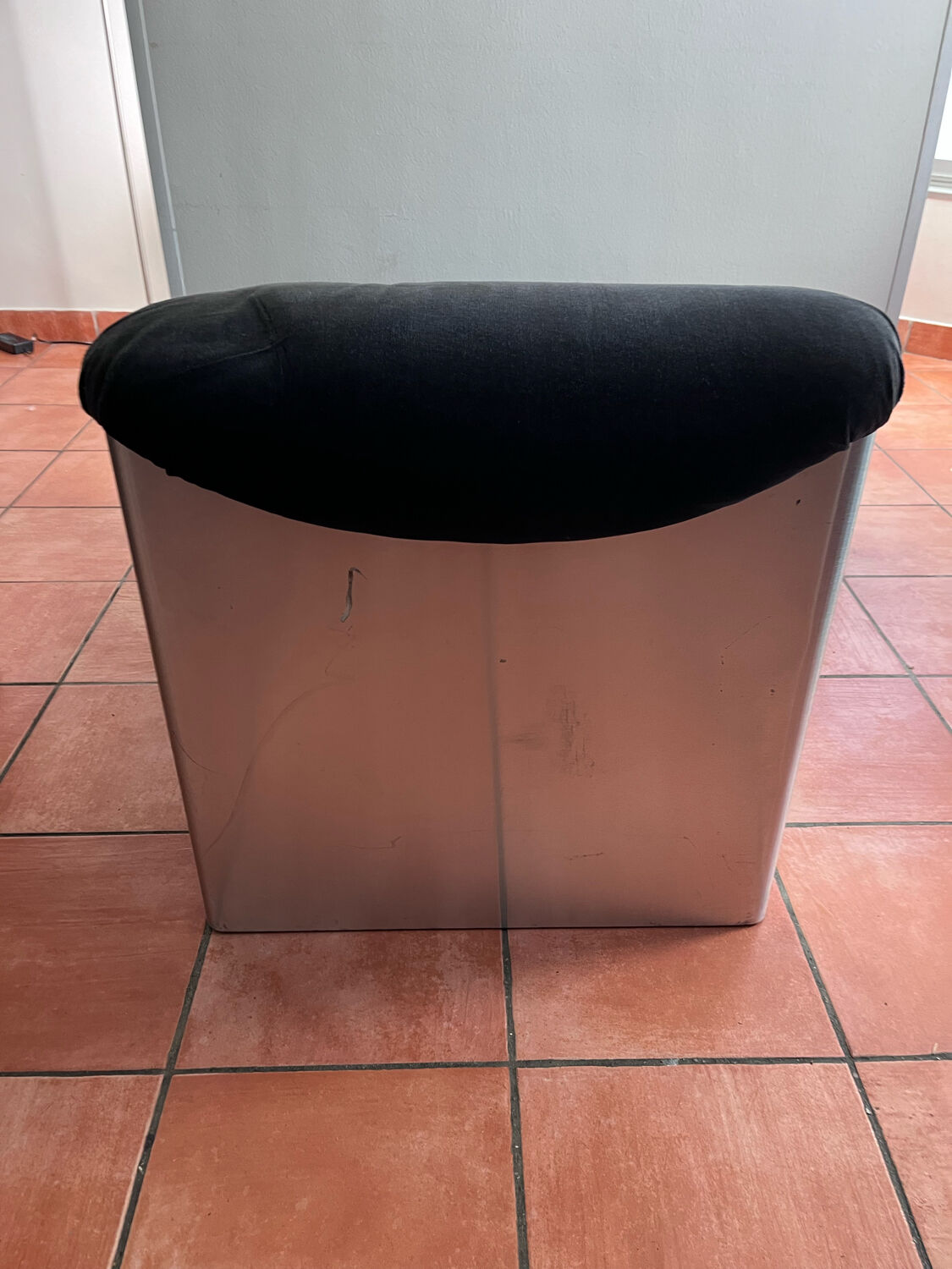 Brushed steel armchair 1970