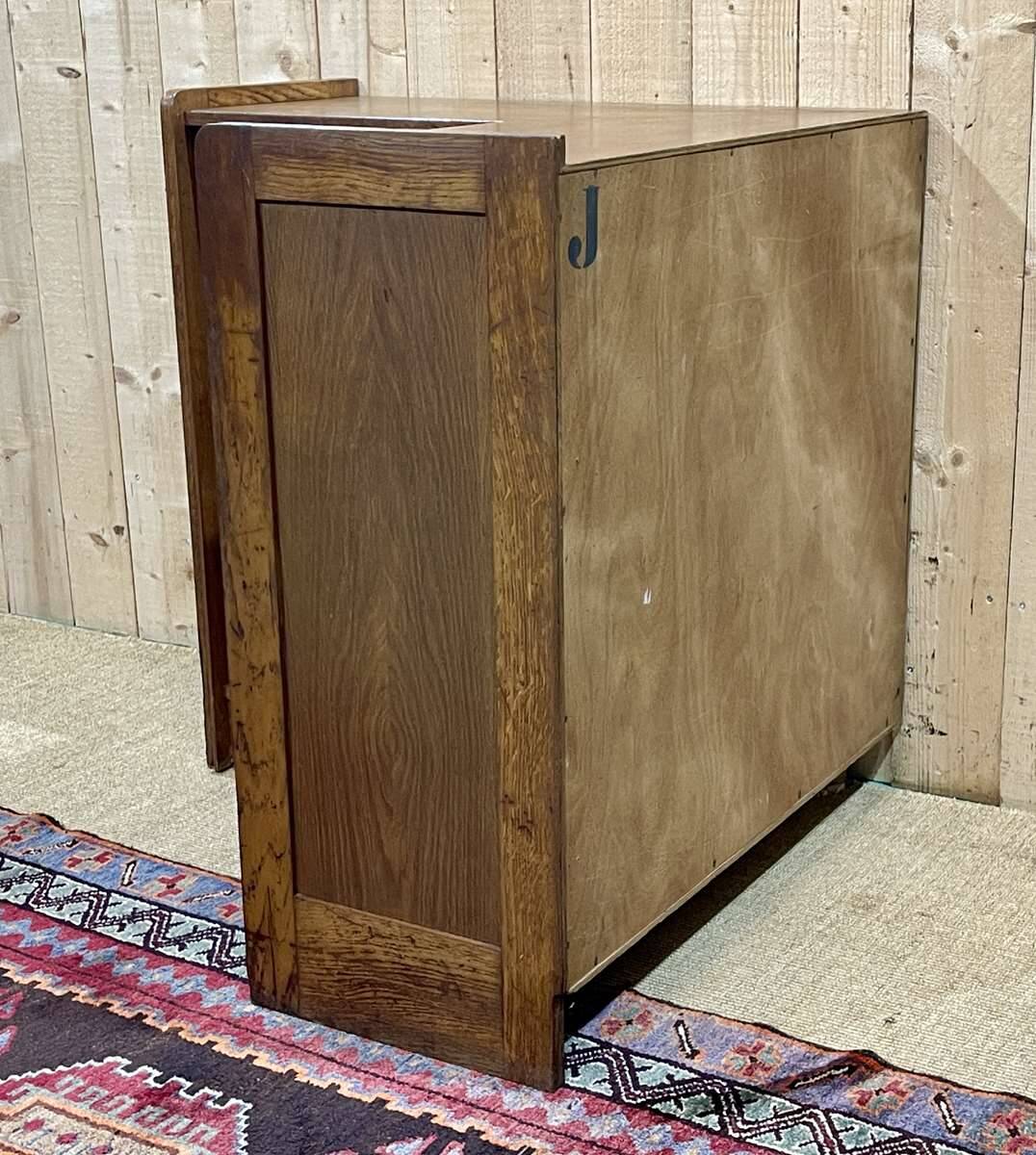 1950s oak corner cabinet