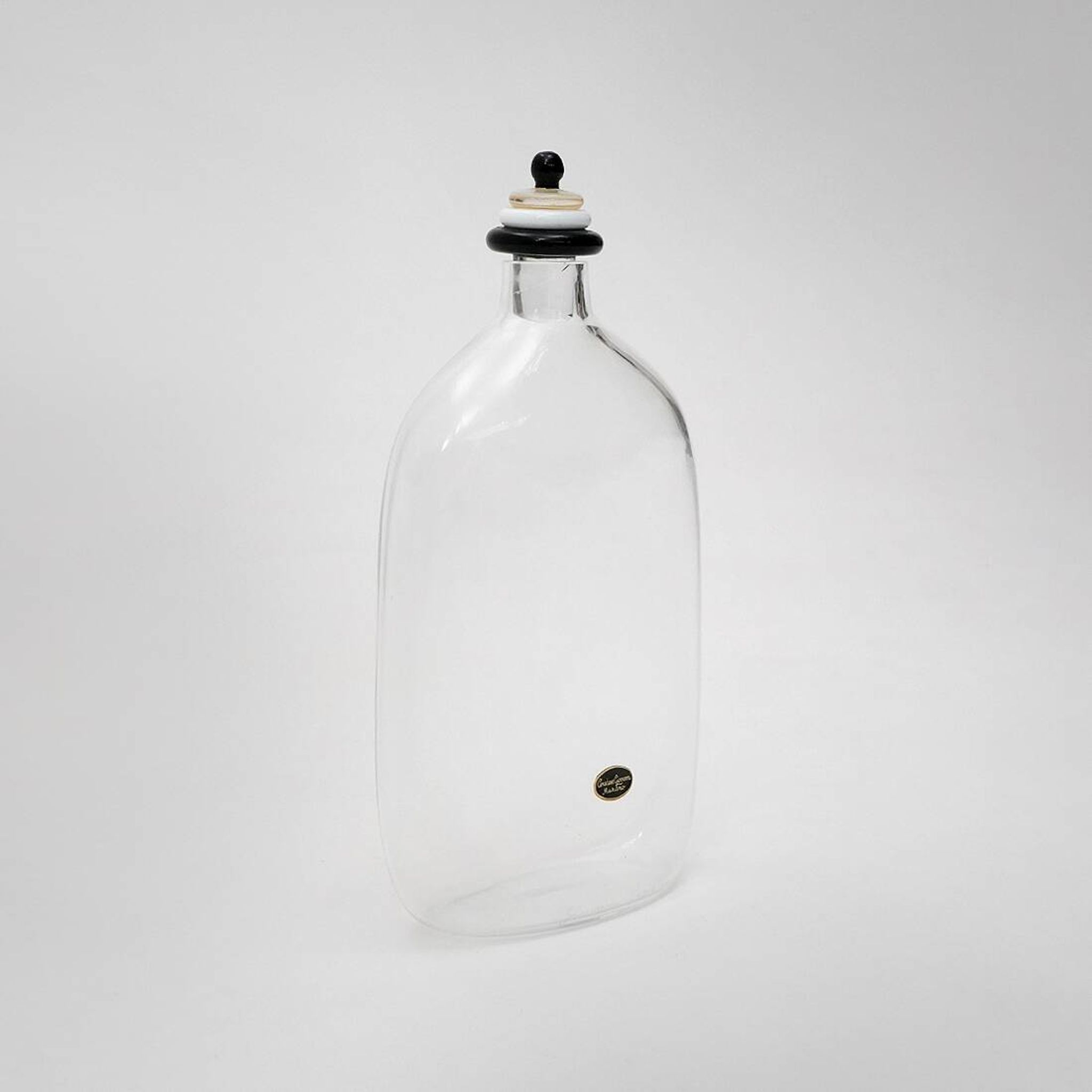 Murano glass bottle with stopper by Giovanni Cenedese, 1970s