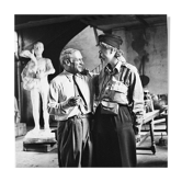 Photography, "Pablo Picasso and Lee Miller", Paris, 1944 / NB / 15 x 15 cm