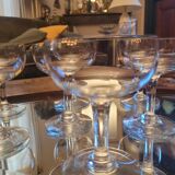 Set of 9 vintage champagne glasses in fine glass