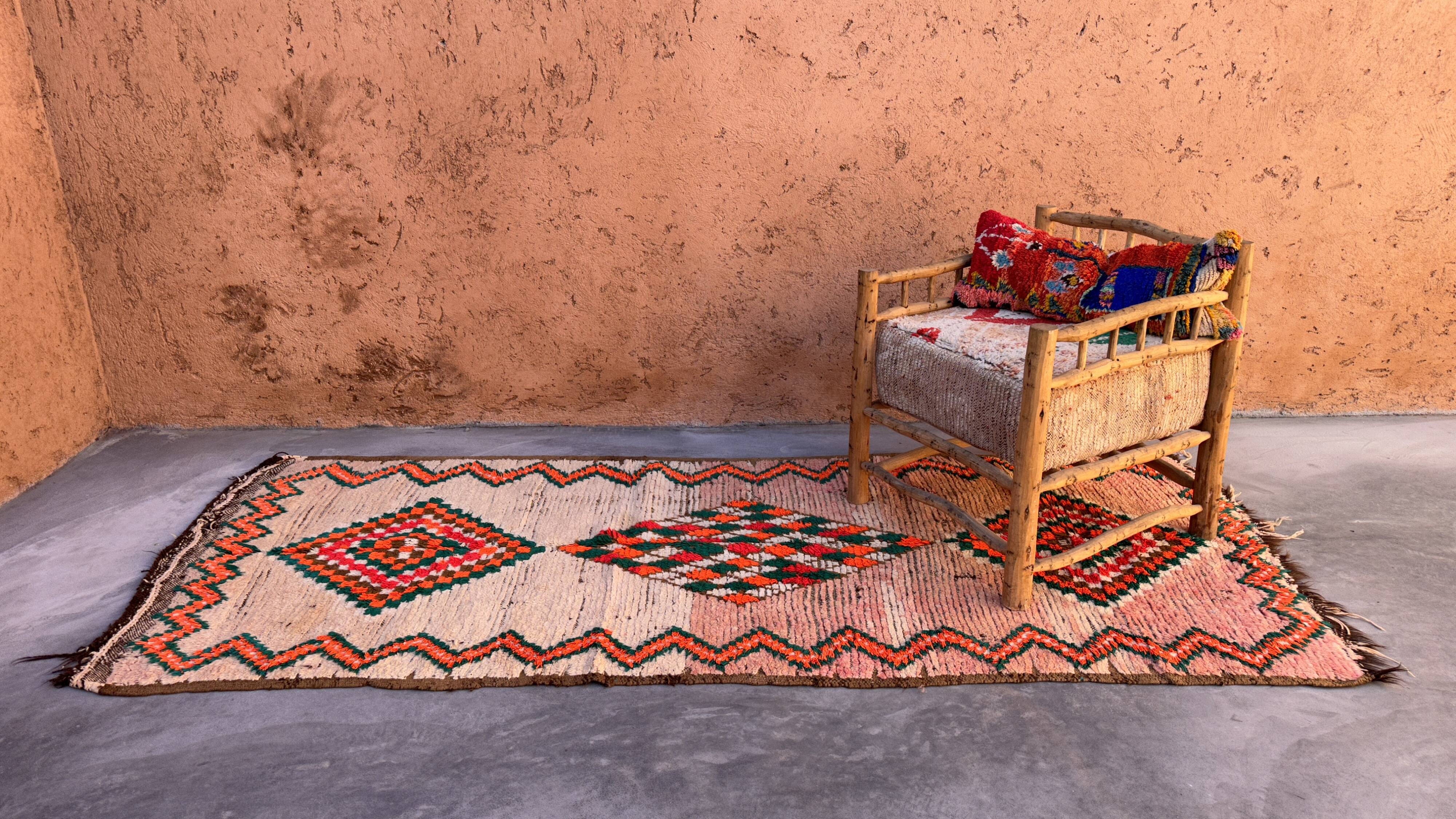 Colorful Boujad Moroccan rug - 121 x 290 cm