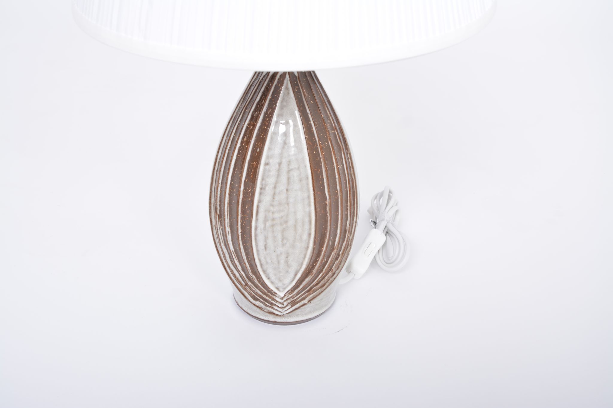 Paire de lampes de table en céramique danoises du milieu du siècle par Michael Andersen