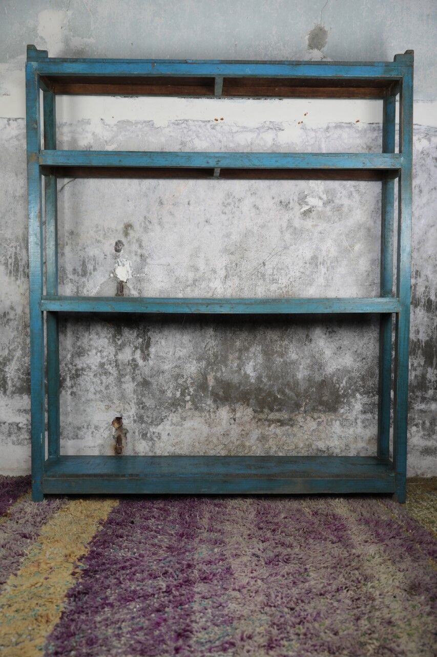 Shelf 4 shelves, blue patina