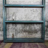 Etagère 4 tablettes , patine bleu