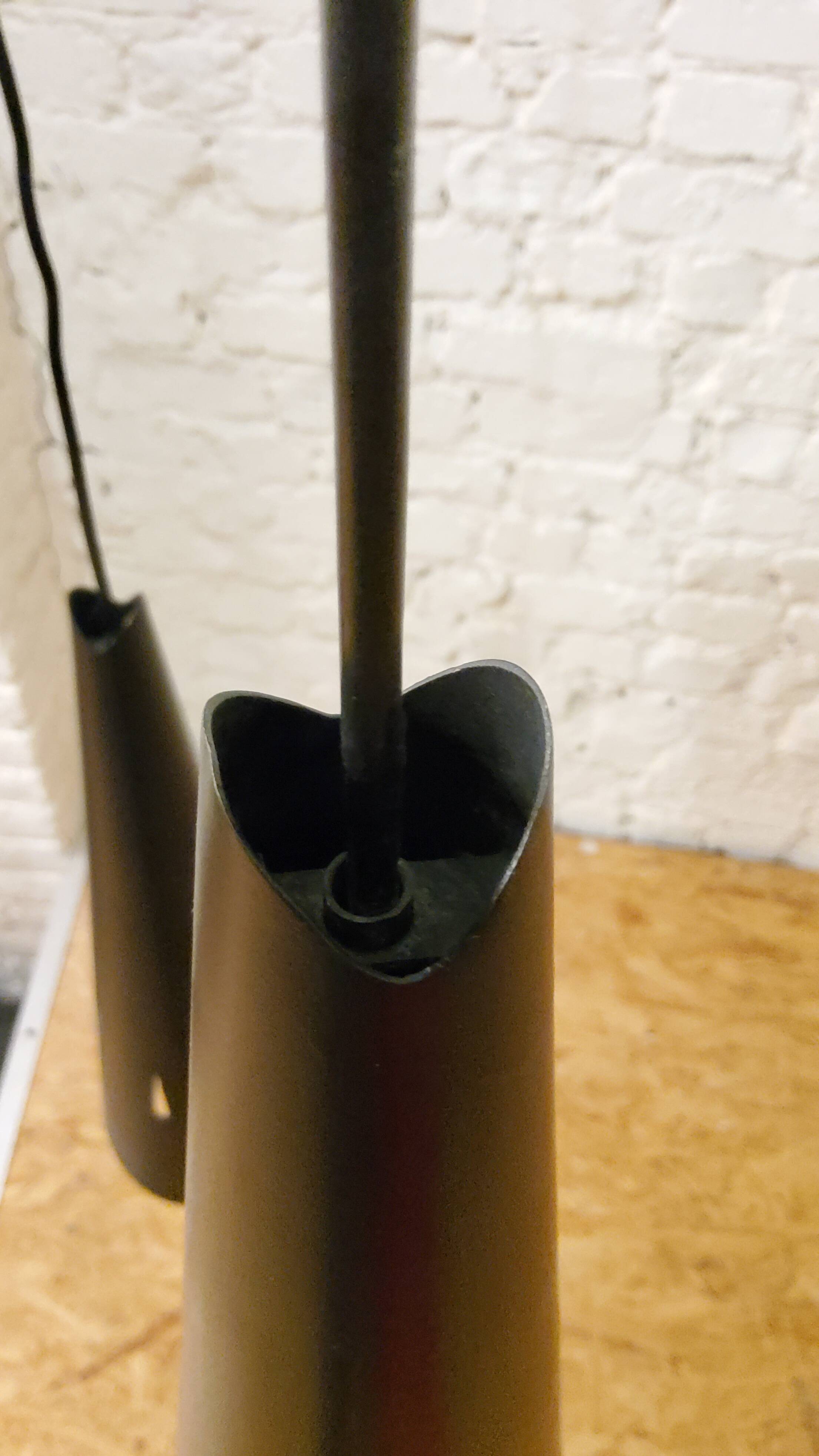 Vintage perforated metal suspensions