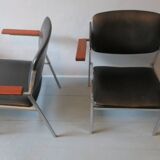 Pair of Gijs van der Sluis model 57 armchairs, Netherlands 1960s