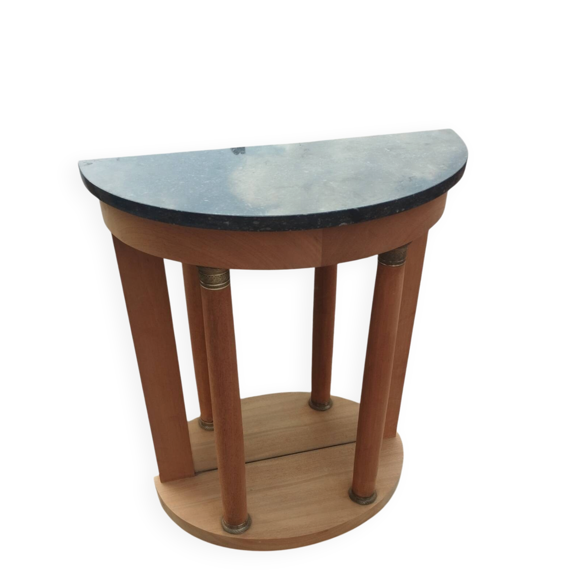 Beautiful antique console in Empire style with marble top.