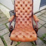 Rocking leather Chesterfield