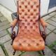 Rocking leather Chesterfield