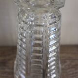 Vase sur pied verre ciselé 10 facettes