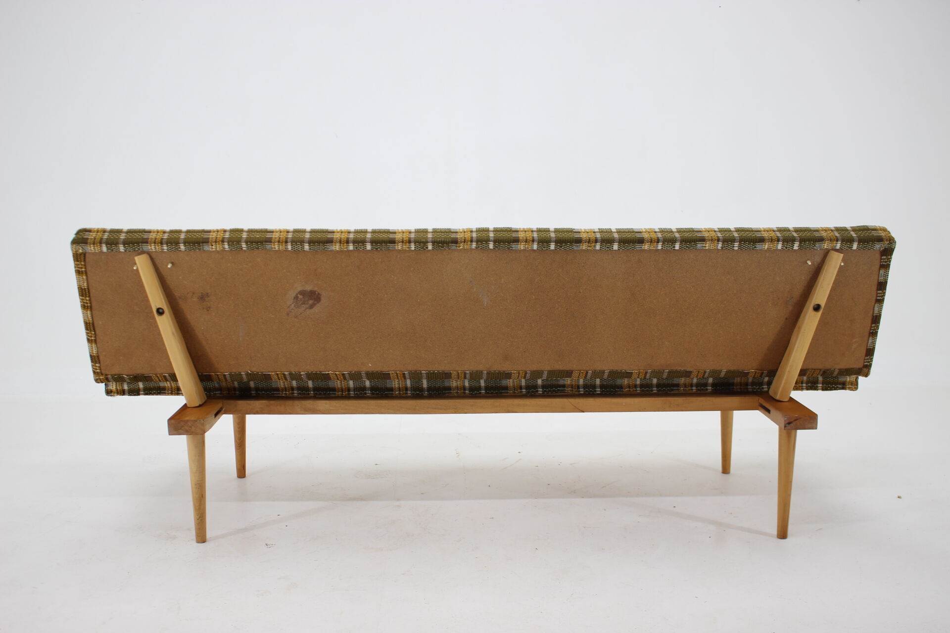1960s Miroslav Navratil Beech Minimalist Sofa/Daybed, Czechoslovakia