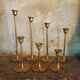 Scandinavian brass candle holders