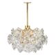 Magnificent chandelier, brass and crystal glass by Kinkeldey, Germany, 1970.