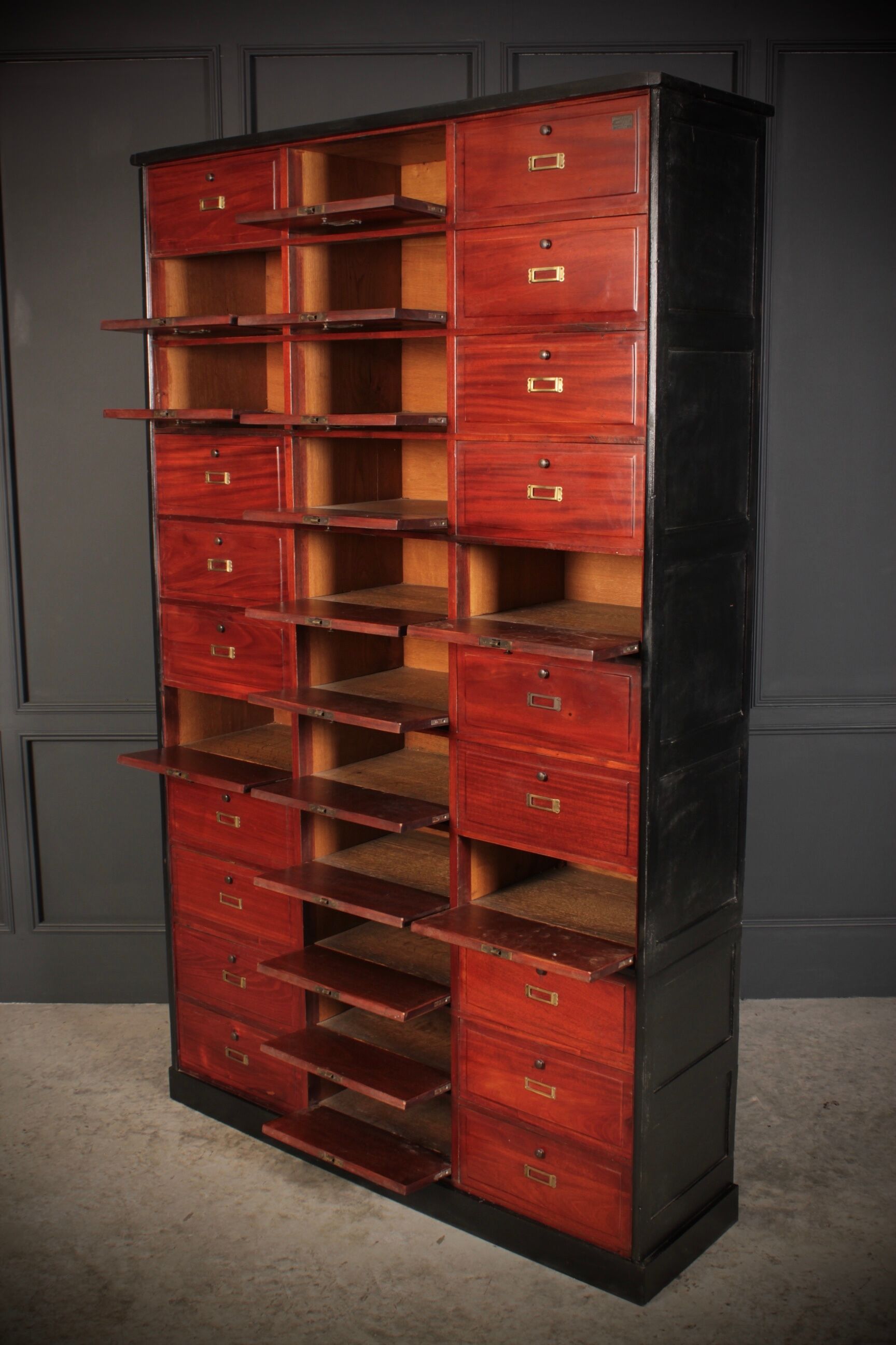 French Mahogany Lockers / Filing Cabinet