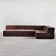 Vintage Modular Trio Sofa in Brown Teddy Upholstery from Cor, 1973, Set of 3