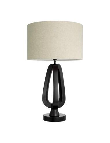 Pair of table lamps in patinated bronze with black granite bases