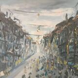 oil painting on canvas signed 1950s