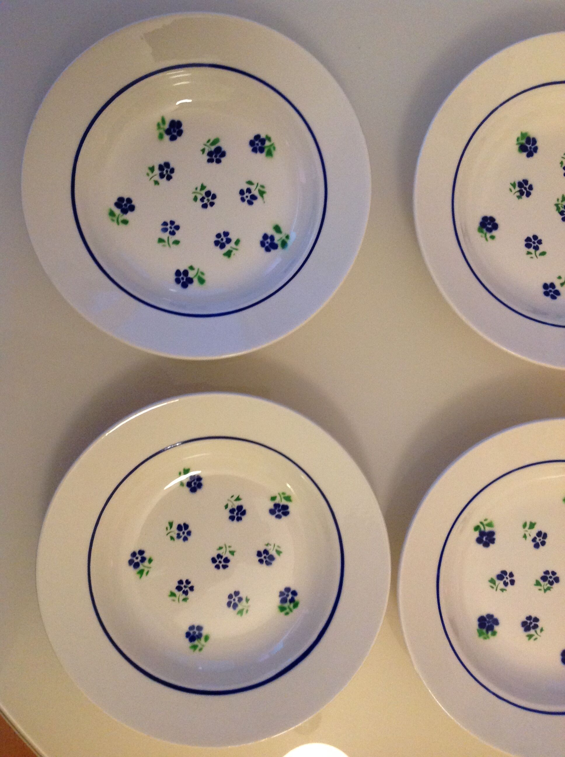 Six hollow plates decor Claudius from Badonviller faienceries, 50/60s