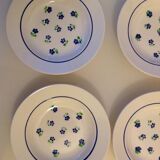 Six assiettes creuses decor Claudius des faienceries de Badonviller, années 50/60