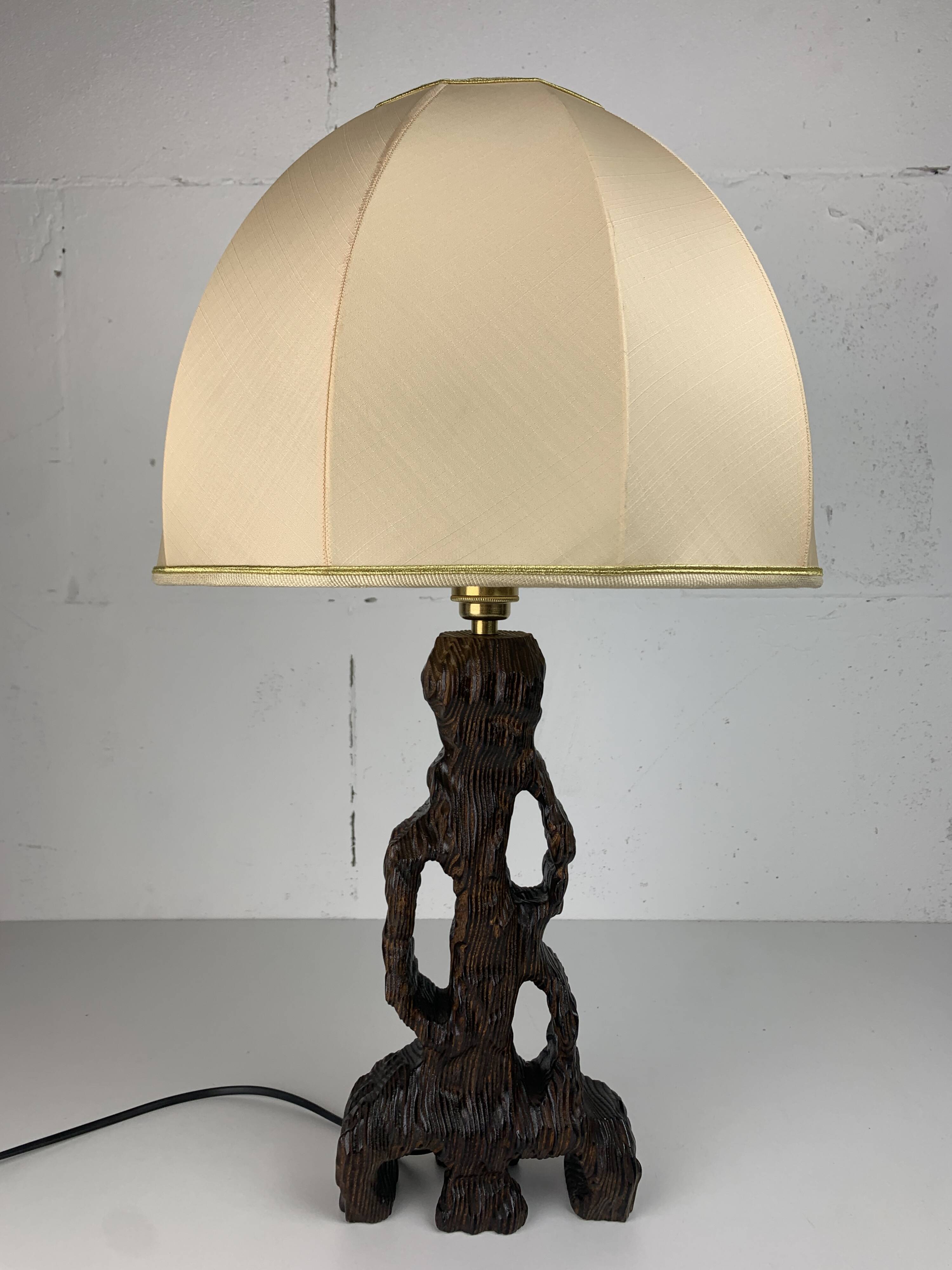 Brutalist organic mushroom table lamp, Dutch 1960s