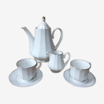 White porcelain duo coffee service