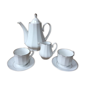 White porcelain duo coffee service