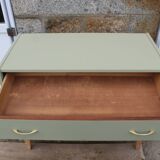 Renovated vintage Scandinavian chest of drawers – Lizard Green Pure & Paint