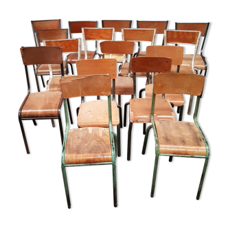 Old vintage school chairs