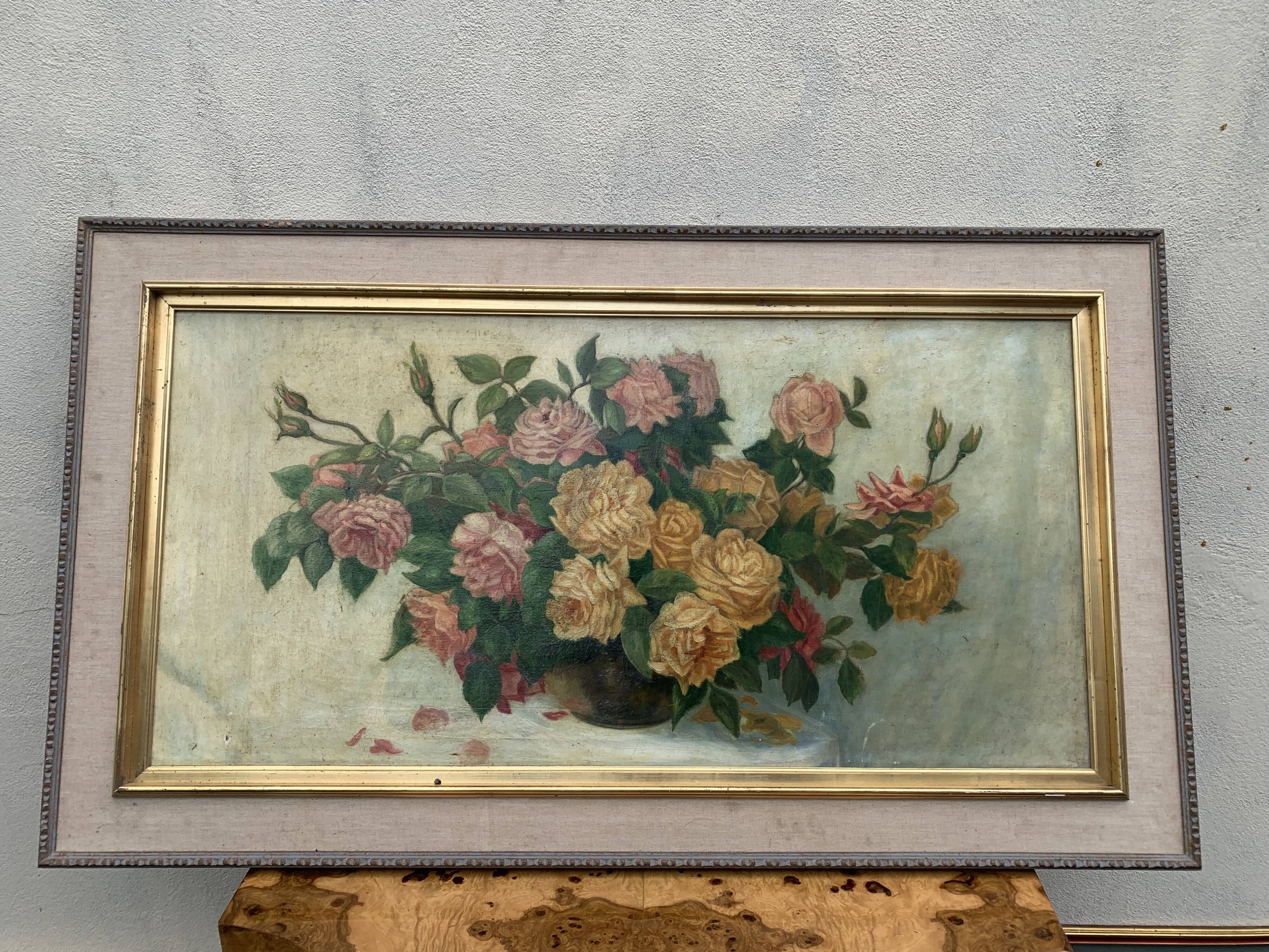 Large Still Life Flower Painting 136 x 68