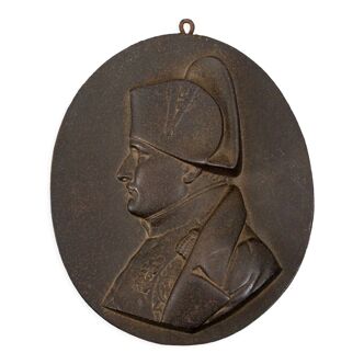 Bronze profile Medallion XIXth representing Napoleon