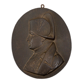 Bronze profile Medallion XIXth representing Napoleon