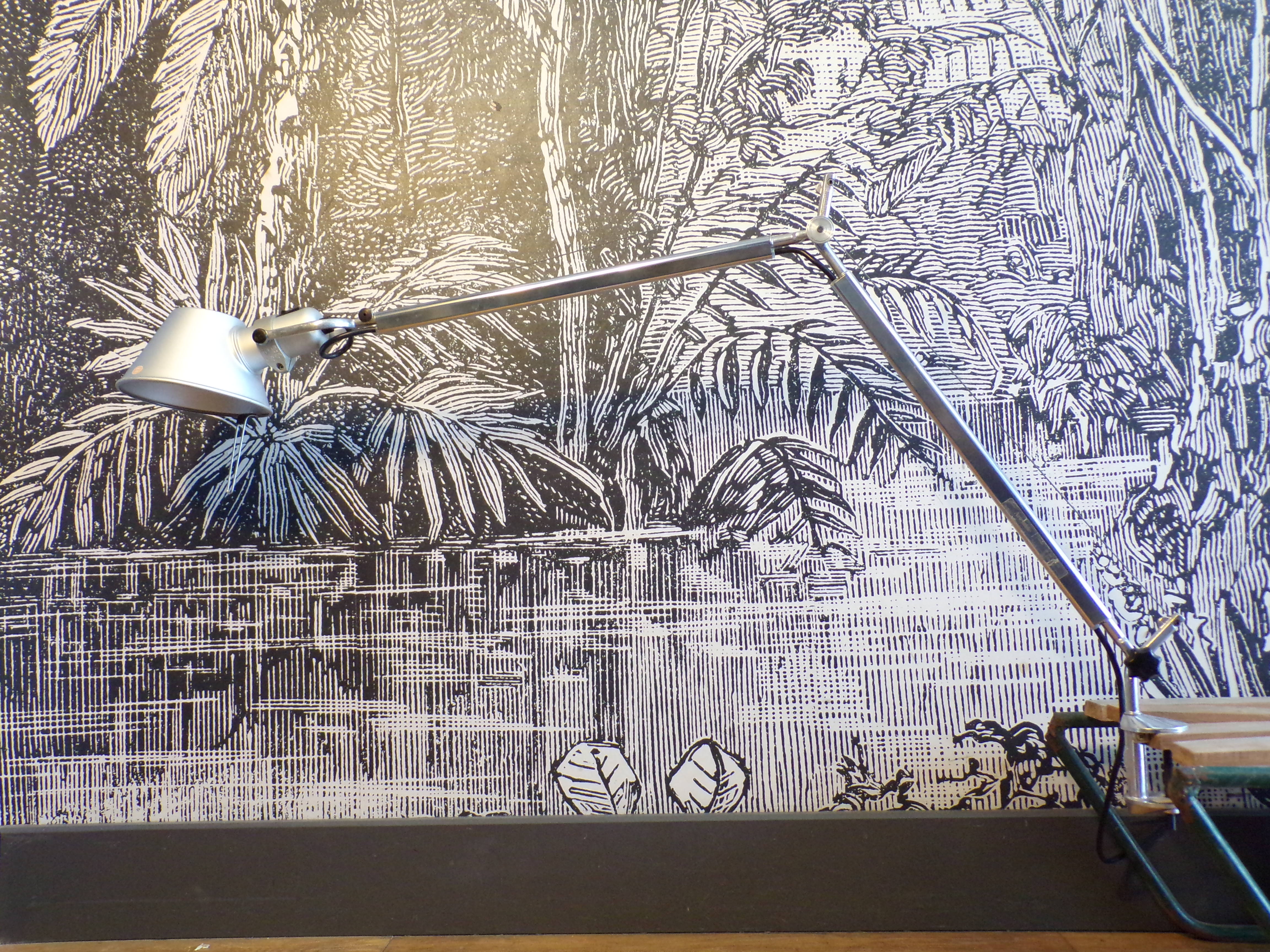 Tolomeo tavolo lamp with clamping vice