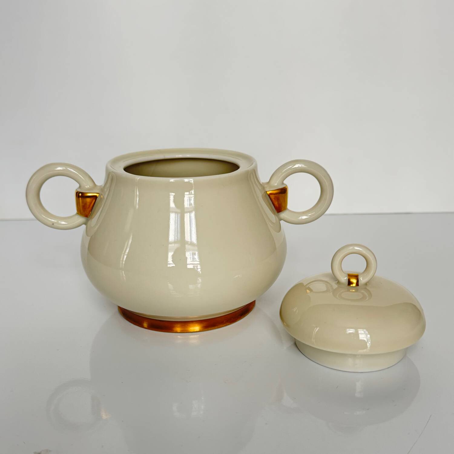 Art Deco style coffee and tea service, Ruhlmann model, Maison Vignaud, Limoges