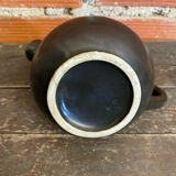 Vintage 1970s Black Ceramic Jug Pitcher Cruche Chevrette