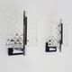 Pair of modernist glass and chrome metal wall sconces. 1960s-70s