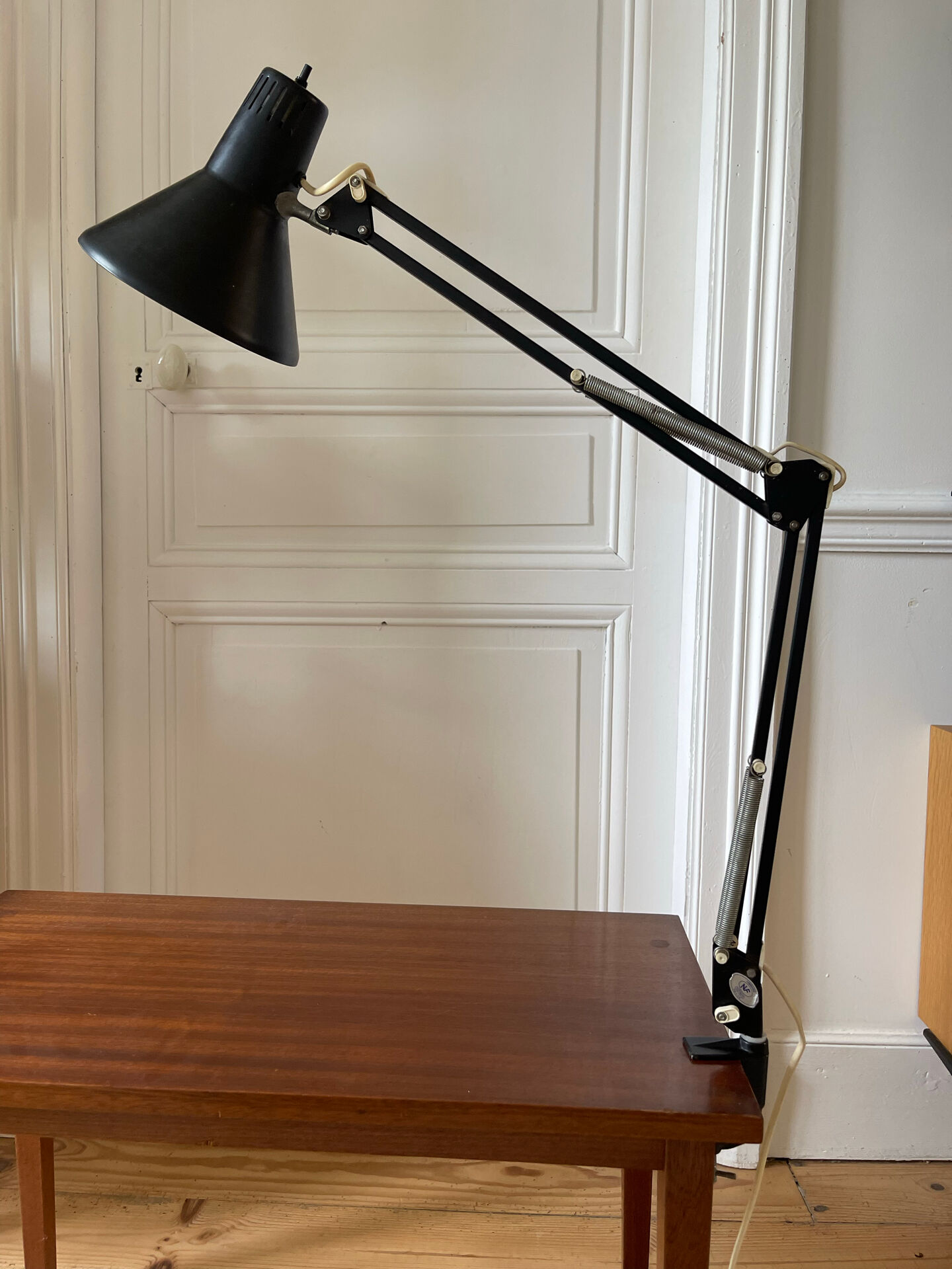 Lampe Twist vintage noire