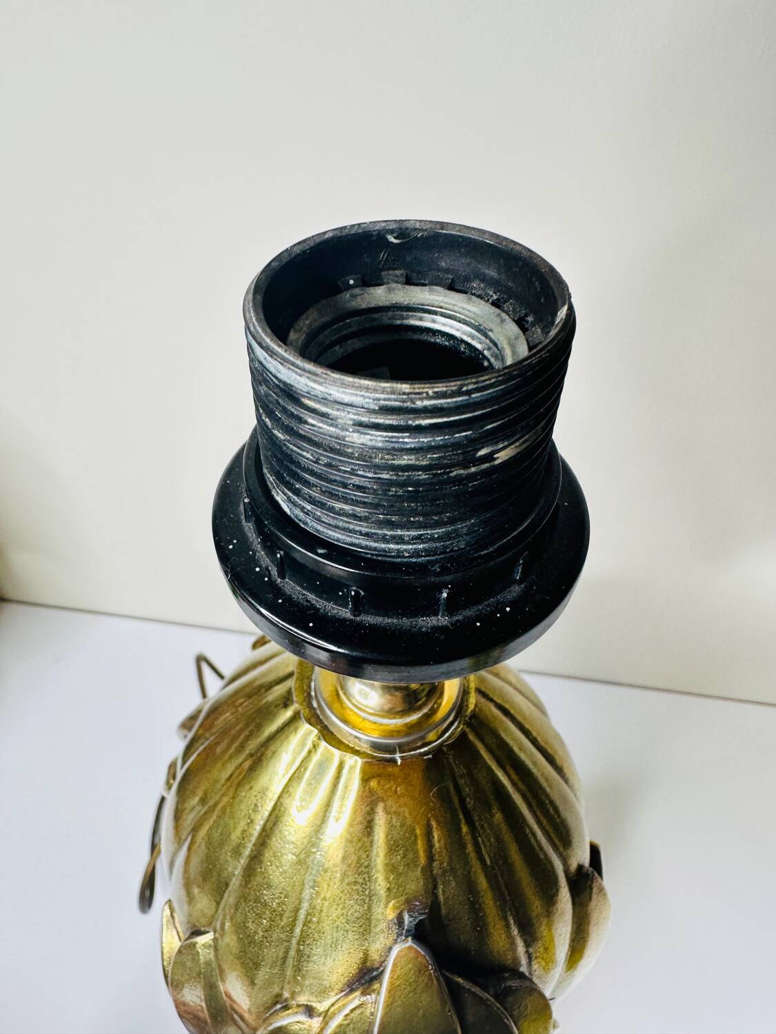 Vintage Lotus Flower Table Lamp