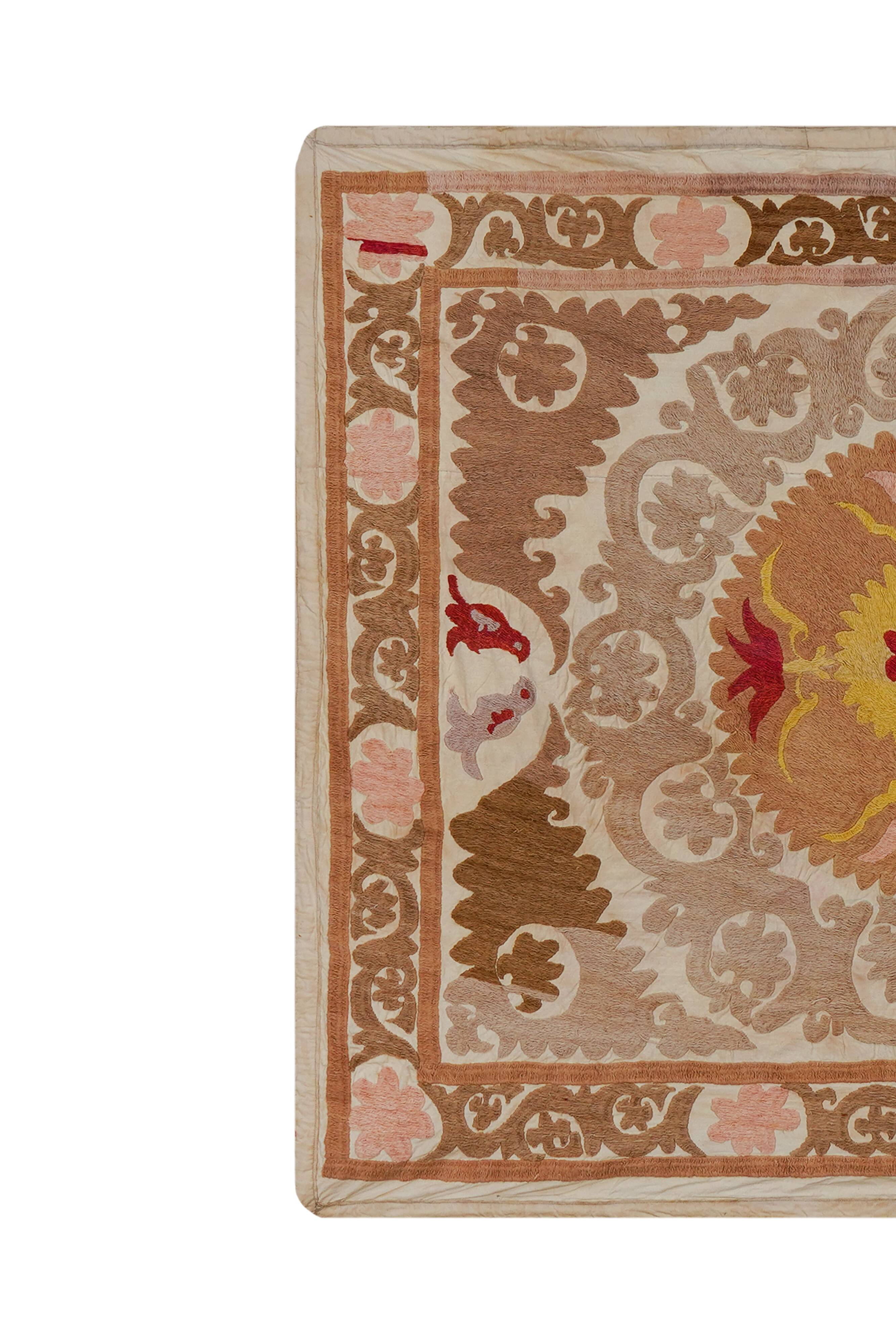 Vintage Turkish hand-knotted rug 114x122 cm
