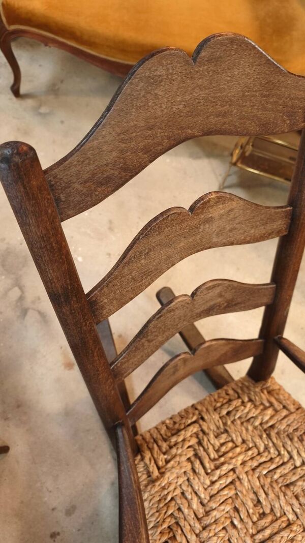 Rocking chair vintage en chêne